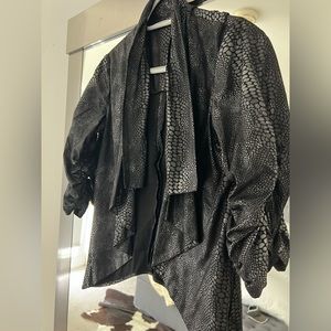 Animal/ reptile print cropped jacket Sz S